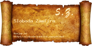 Sloboda Zamfira névjegykártya